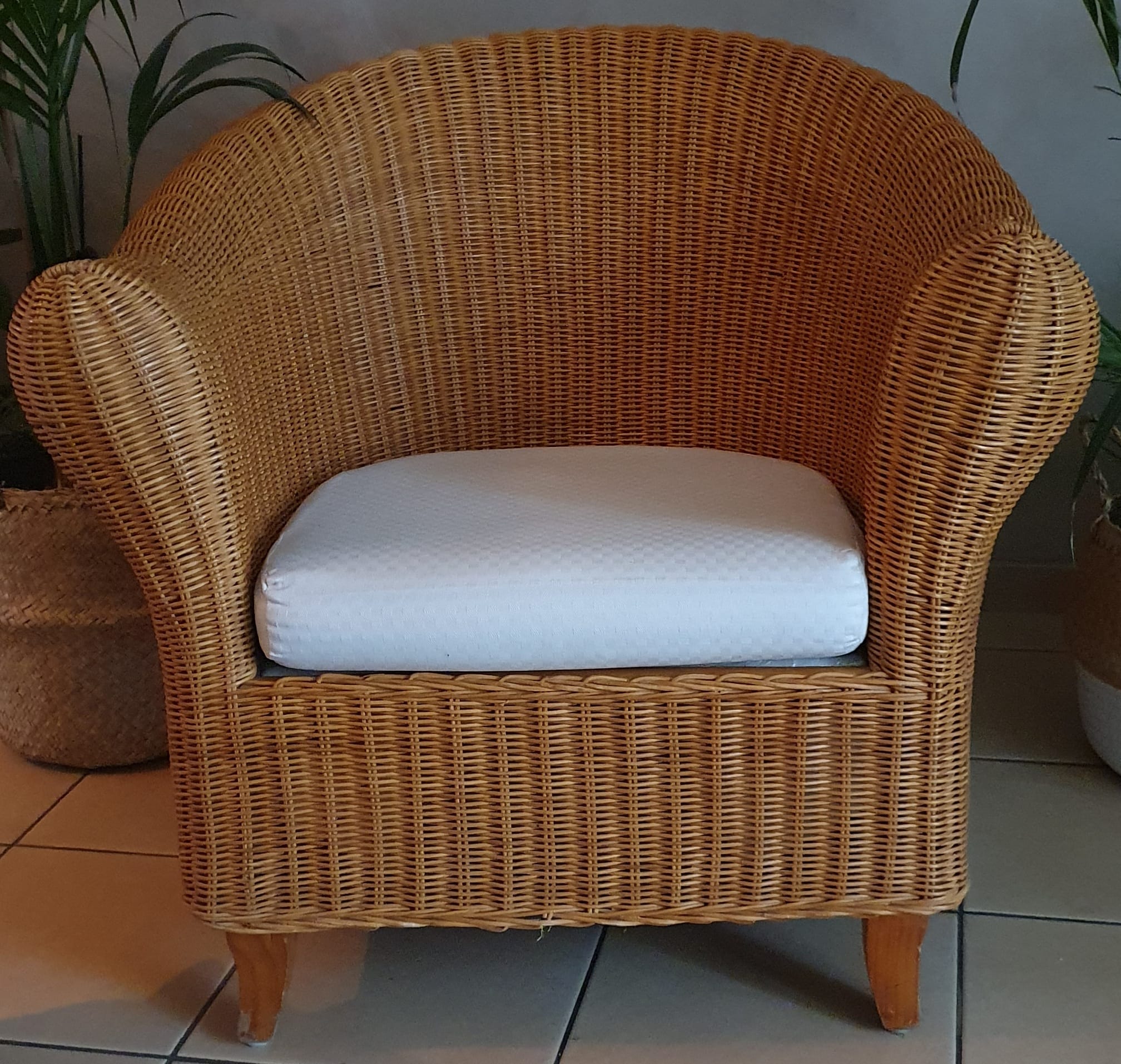 Rattan armchair