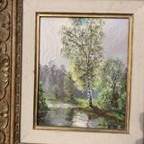 Painting Landscape of trees and stream " by Geo Duchesne