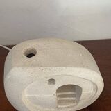 Lampe en pierre sculptée vintage signée Arsène Galisson