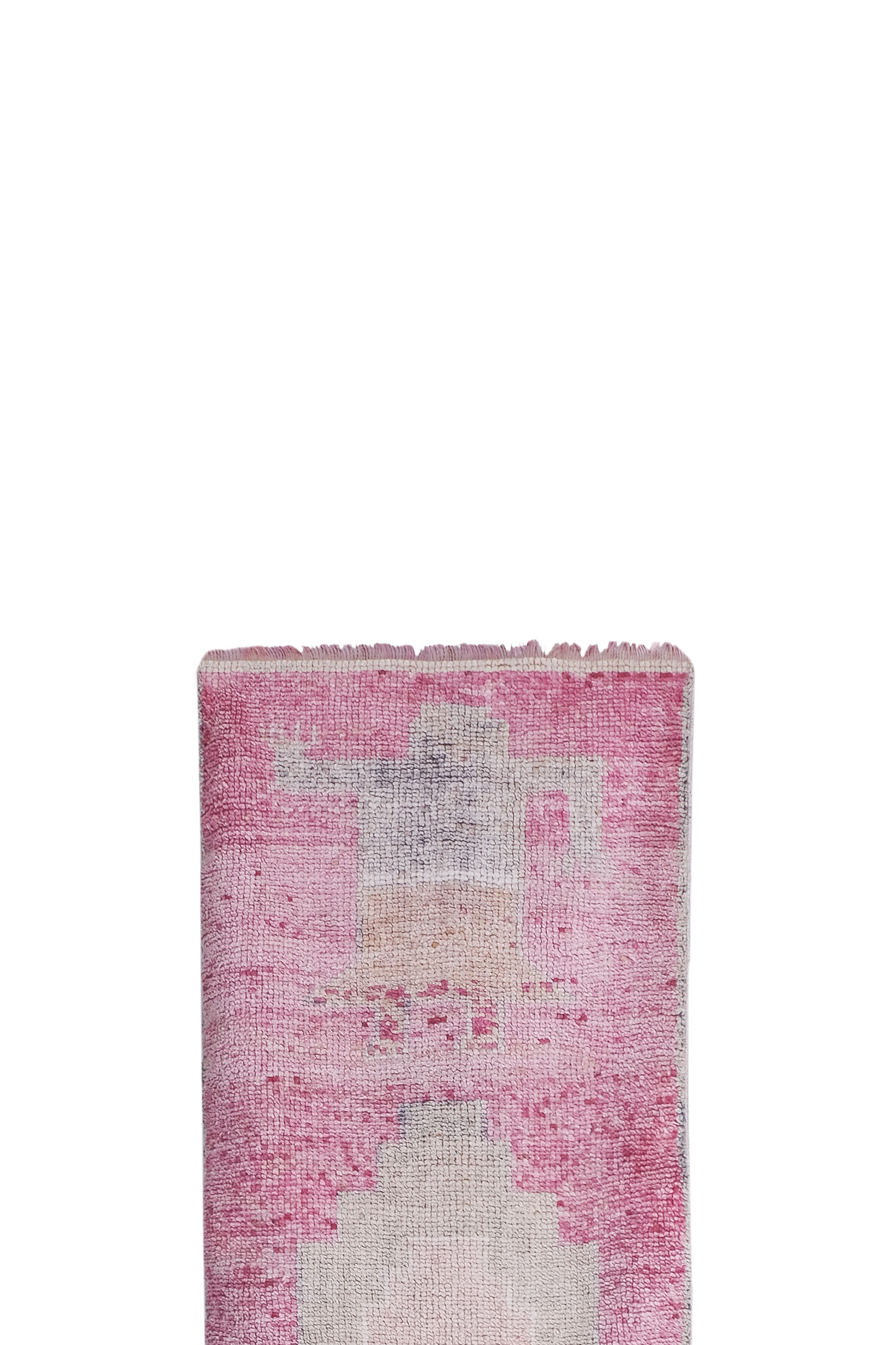 Vintage Turkish rug from Oushak, hand-woven 91x300 cm