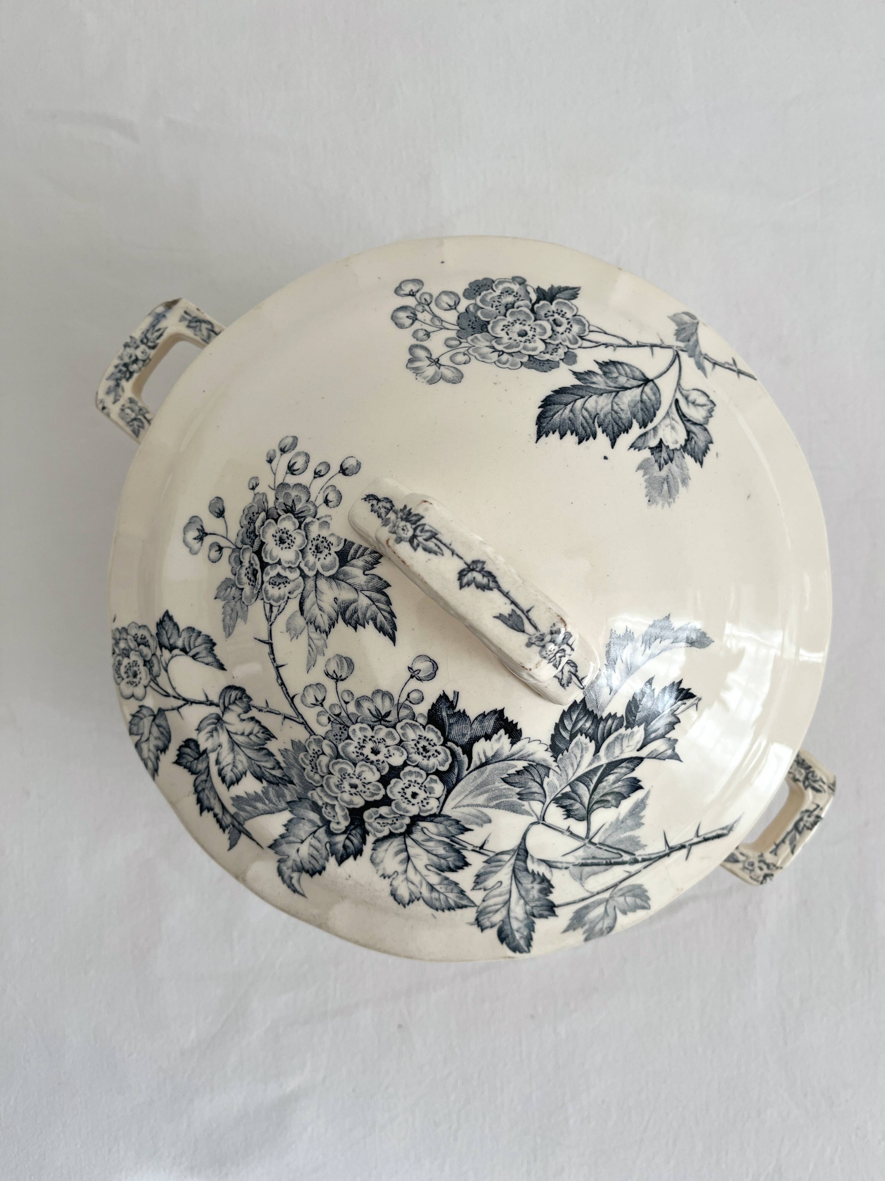 "Hawthorn" ironstone tureen, Longchamp pottery