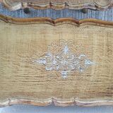 Set of three nesting tables in gilded wood in Florentine style Hollywo.