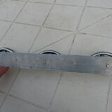 Wall coat rack in chromed metal 3 hooks 50s