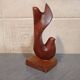 Scandinavian dove in carved teak wood, signed NM, circa 1960.