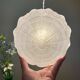 Vintage art deco globe pendant light in frosted glass