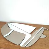 Miroir voilier bicolore années 70 50x77cm