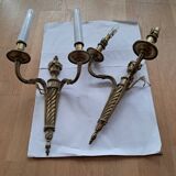 Bronze wall sconces