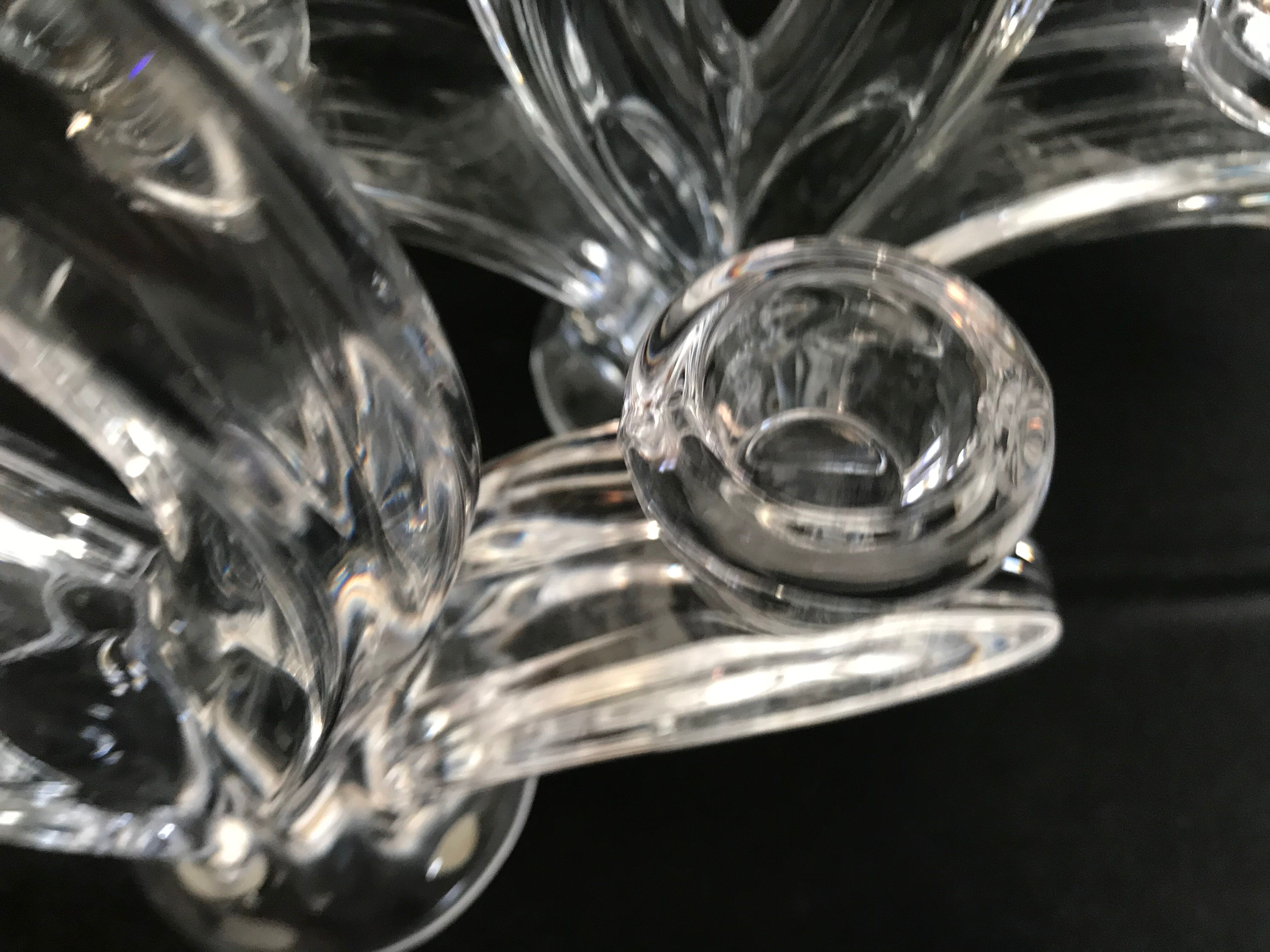 1336 Cristallerie de Vannes Le Châtel (1765-2018) - Pair of candlesticks - Crystal