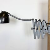Grey Industrial Scissor Wall Lamp from Elektroinstala, 1960s