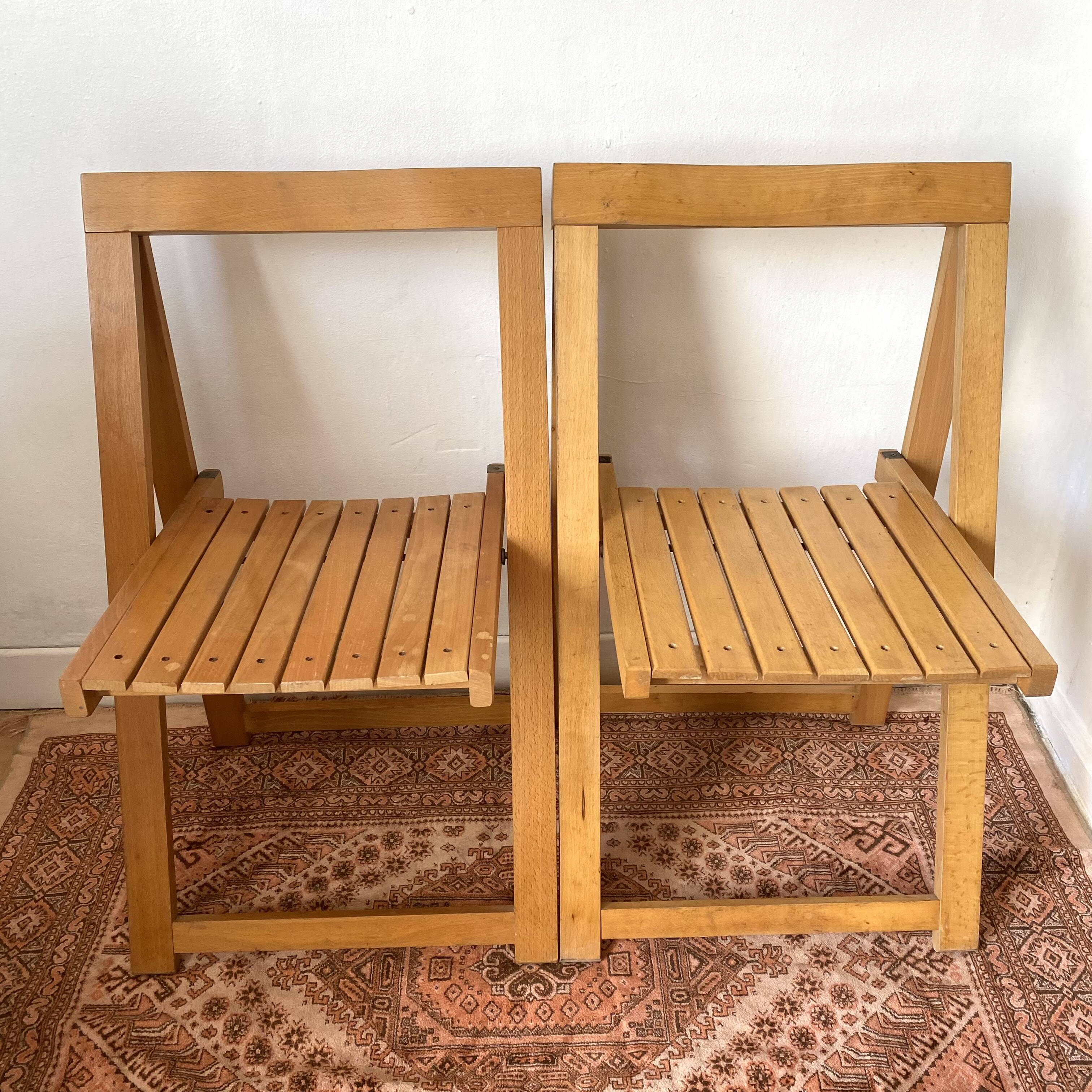 designer folding chairs in beech wood