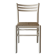 chaise moderniste en bois blanc et paillée