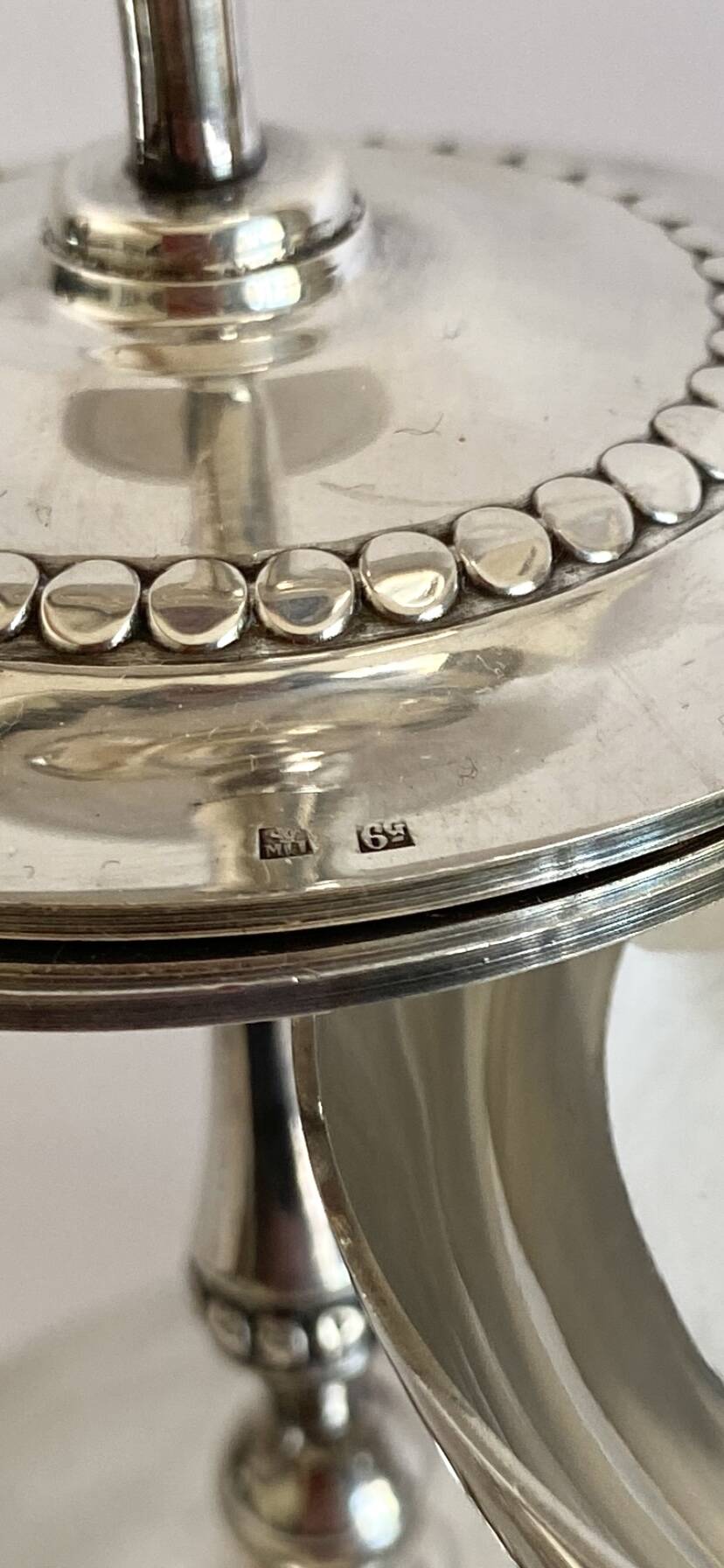 8 silver metal ice cream cups with punches