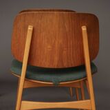 Model 155 Shell Chairs by Børge Mogensen for Søborg Møbelfabrik. Denmark