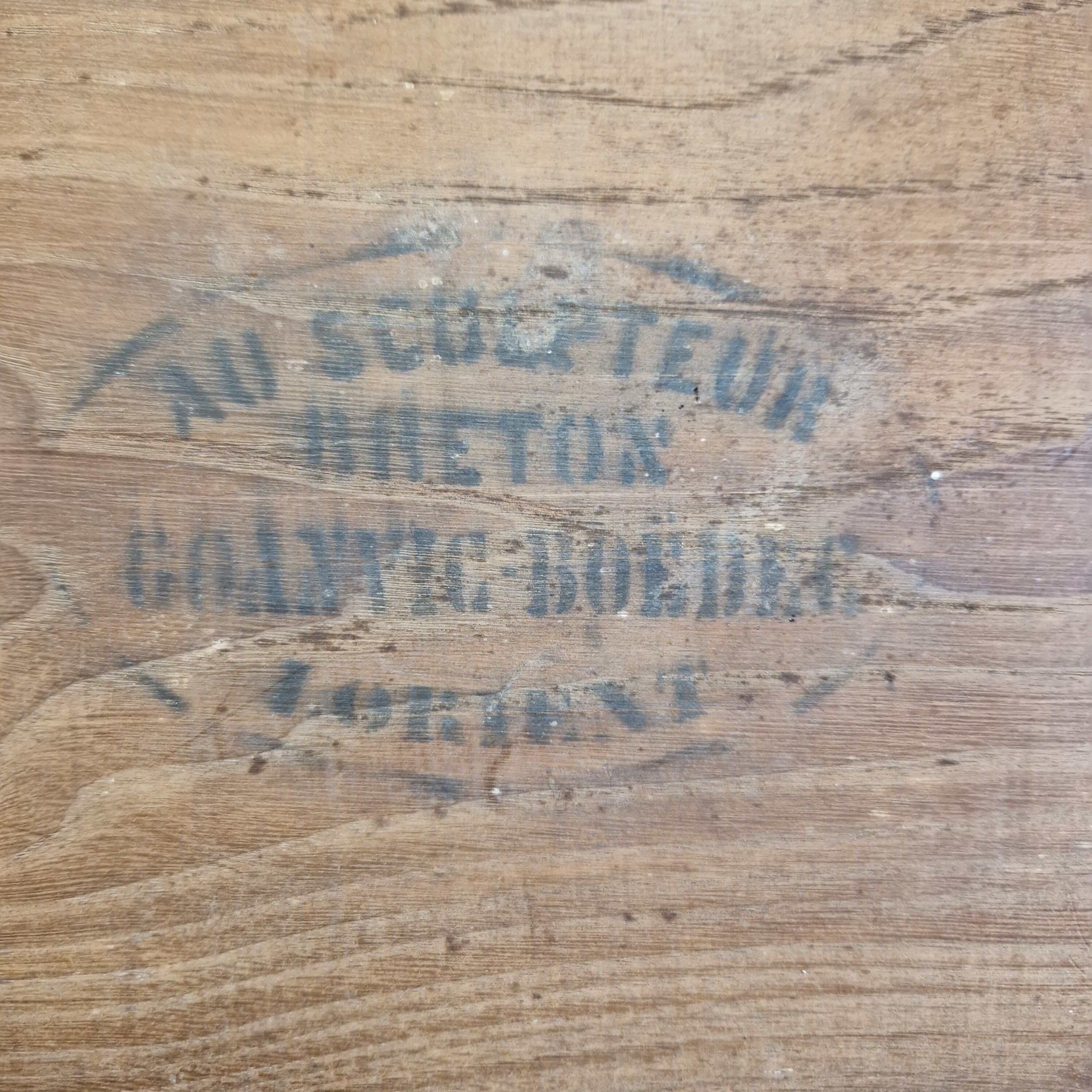 Old desk in chene signed goanvic