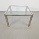 Table basse Regency T28 en laiton et verre de Peter Ghyczy, années 1970