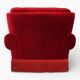 Fauteuil rouge de style Hollywood Regency en Art Déco, 1940