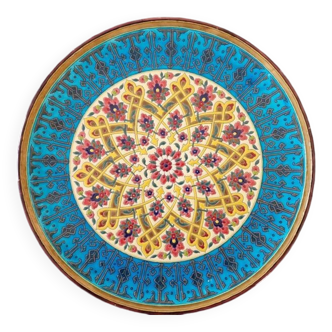 Jules Vieillard in Bordeaux - Important dish - in fine earthenware with cloisonné enamel decoration - 19th century