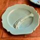 5 vintage barbotine asparagus plates