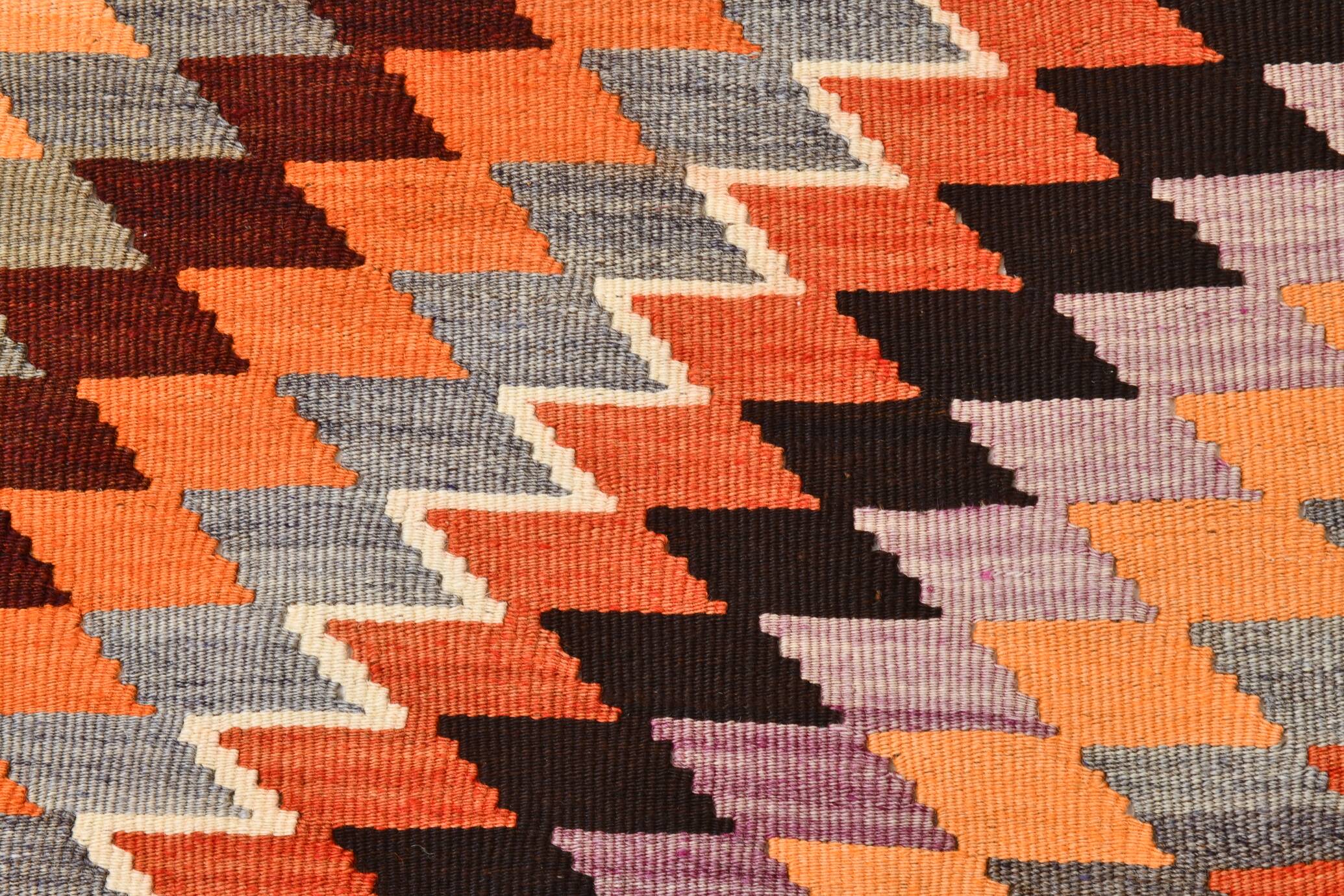 4x8 Multicolor Turkish Vintage Kilm,Bohemian Kilim Rug,125x253 Cm