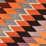 4x8 Multicolor Turkish Vintage Kilm,Bohemian Kilim Rug,125x253 Cm