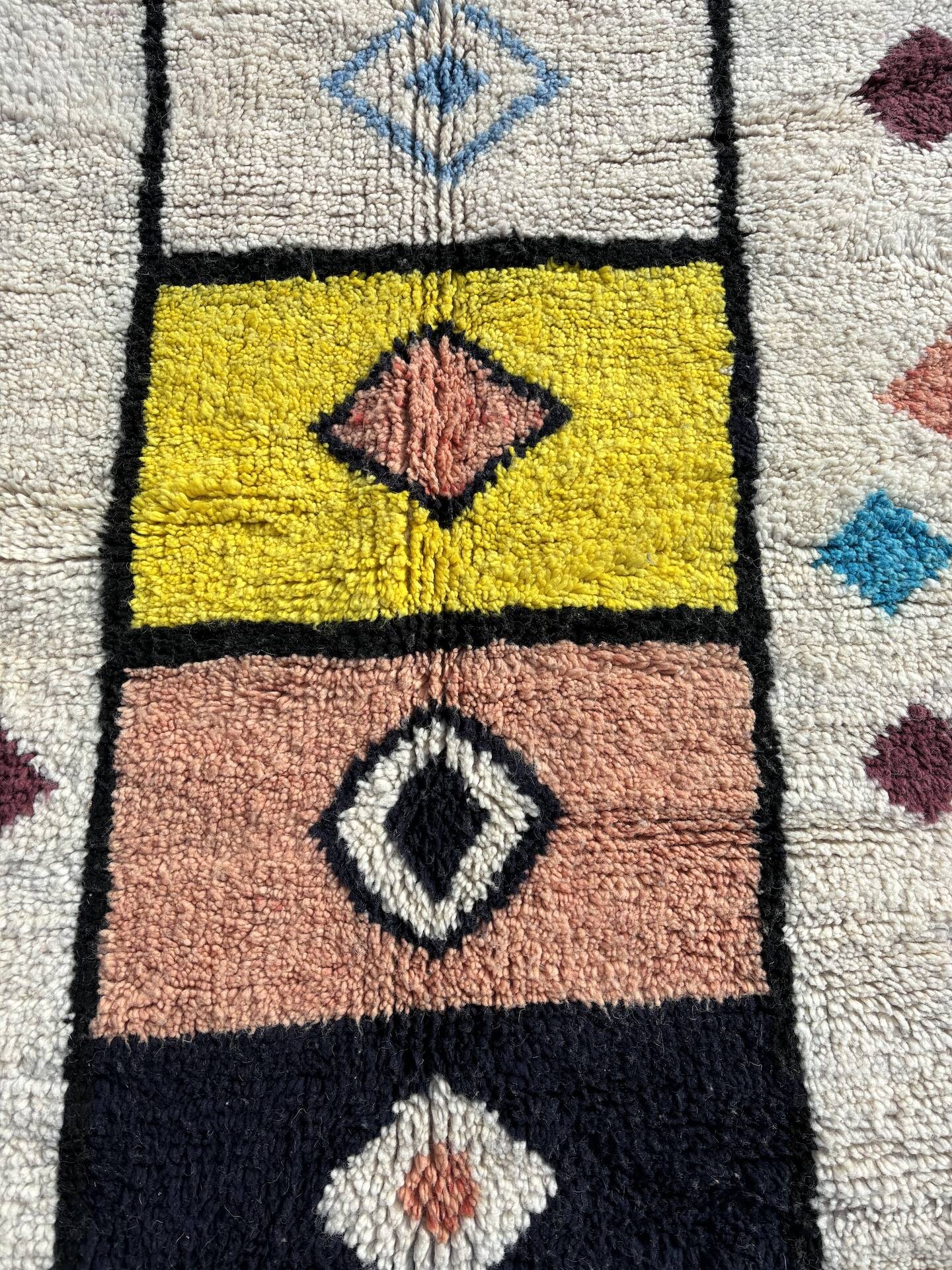 large new multi-colored Berber beni ourain rug 180x280 cm