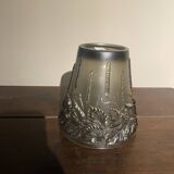 Vase pate de verre feuilles