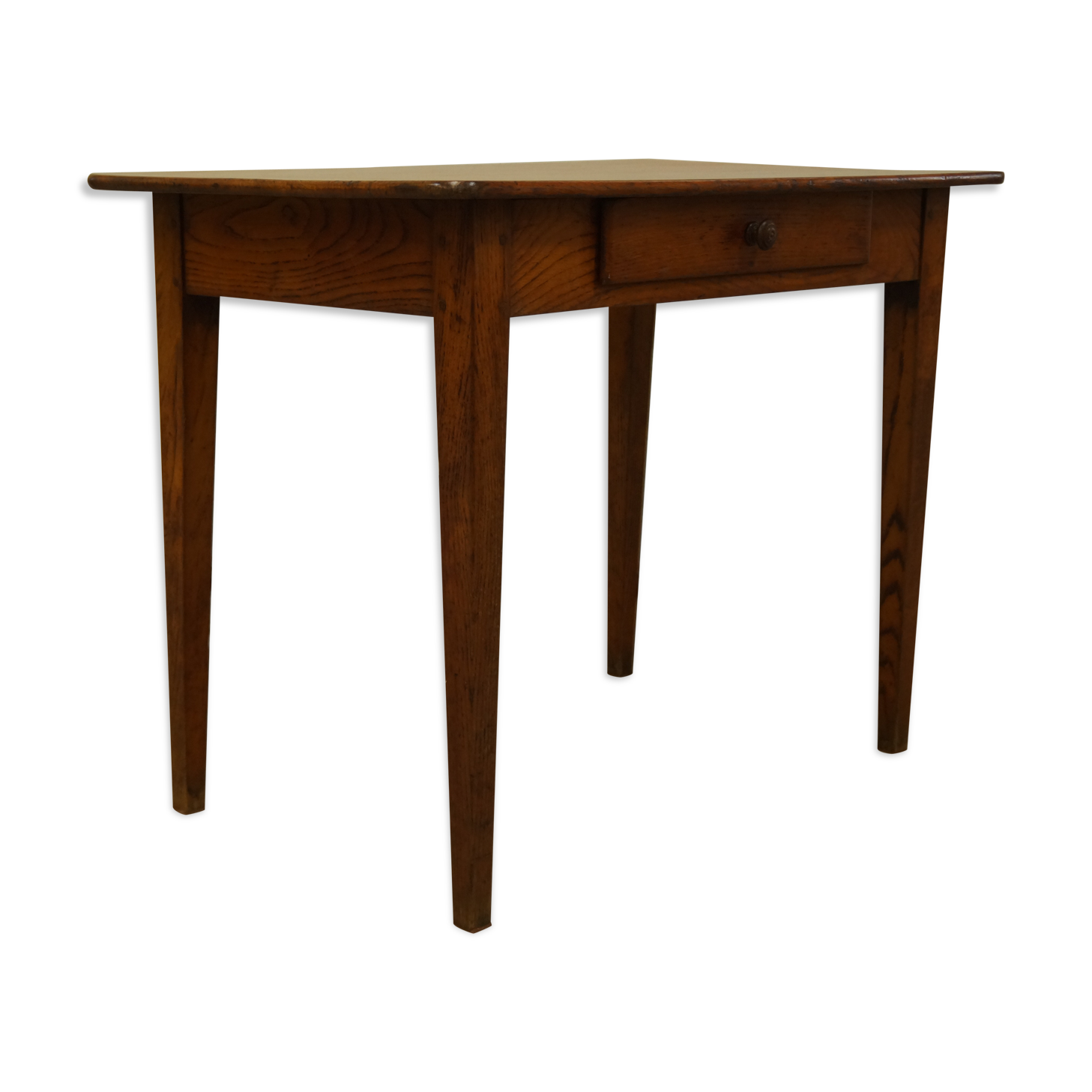 Old desk in chestnut side table