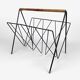 Metal and scoubidou graphic magazine holder 60s