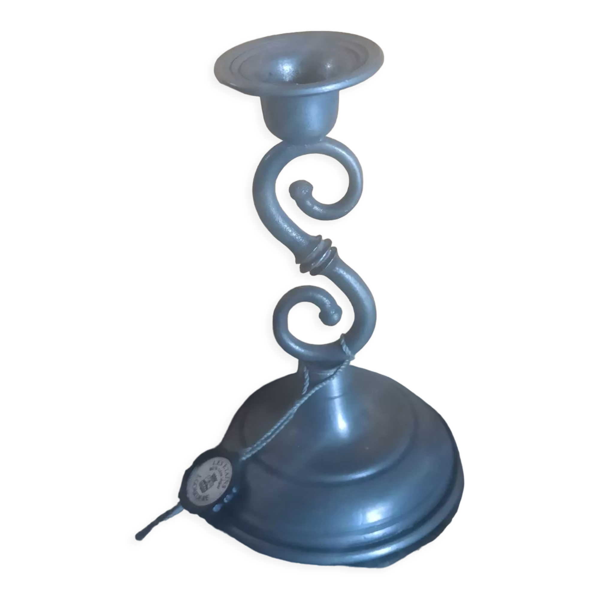 J. Goardere pewter candle holder