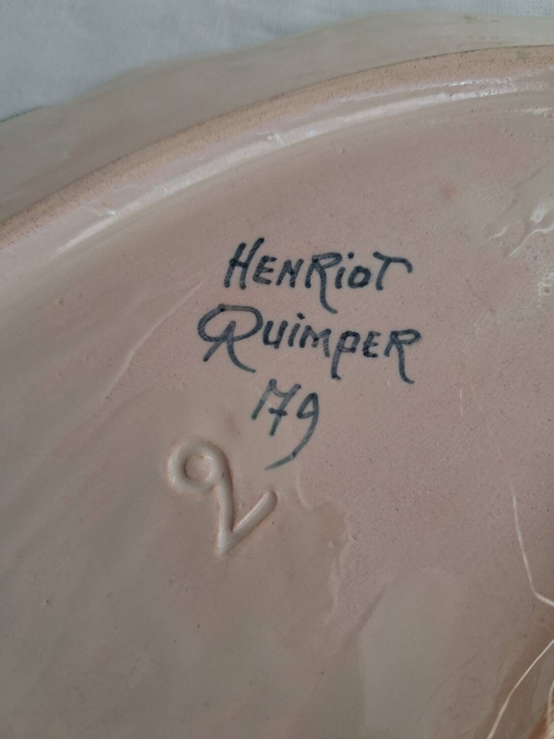 Henriot Quimper decorative plate