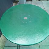 Very rare 1950 iron bistro table completely renovated
