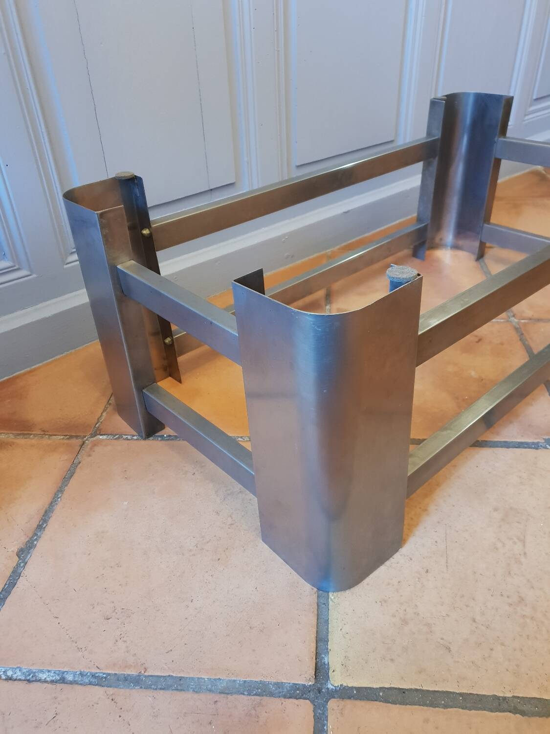 Stainless steel coffee table 1970