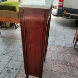 Bookcase forming showcase styleLouis XVI marble top