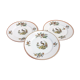 3 flat plates Porcelain of Limoges France "Crane ashy" ...