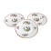3 flat plates Porcelain of Limoges France "Crane ashy" ...