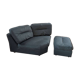 Chauffeuse angle vintage et son pouf