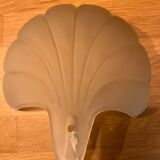 Set of 2 golden "shell" wall lamps