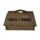 Boite à cirage en bois , vintage