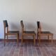 3 chaises scandinaves skaï noir