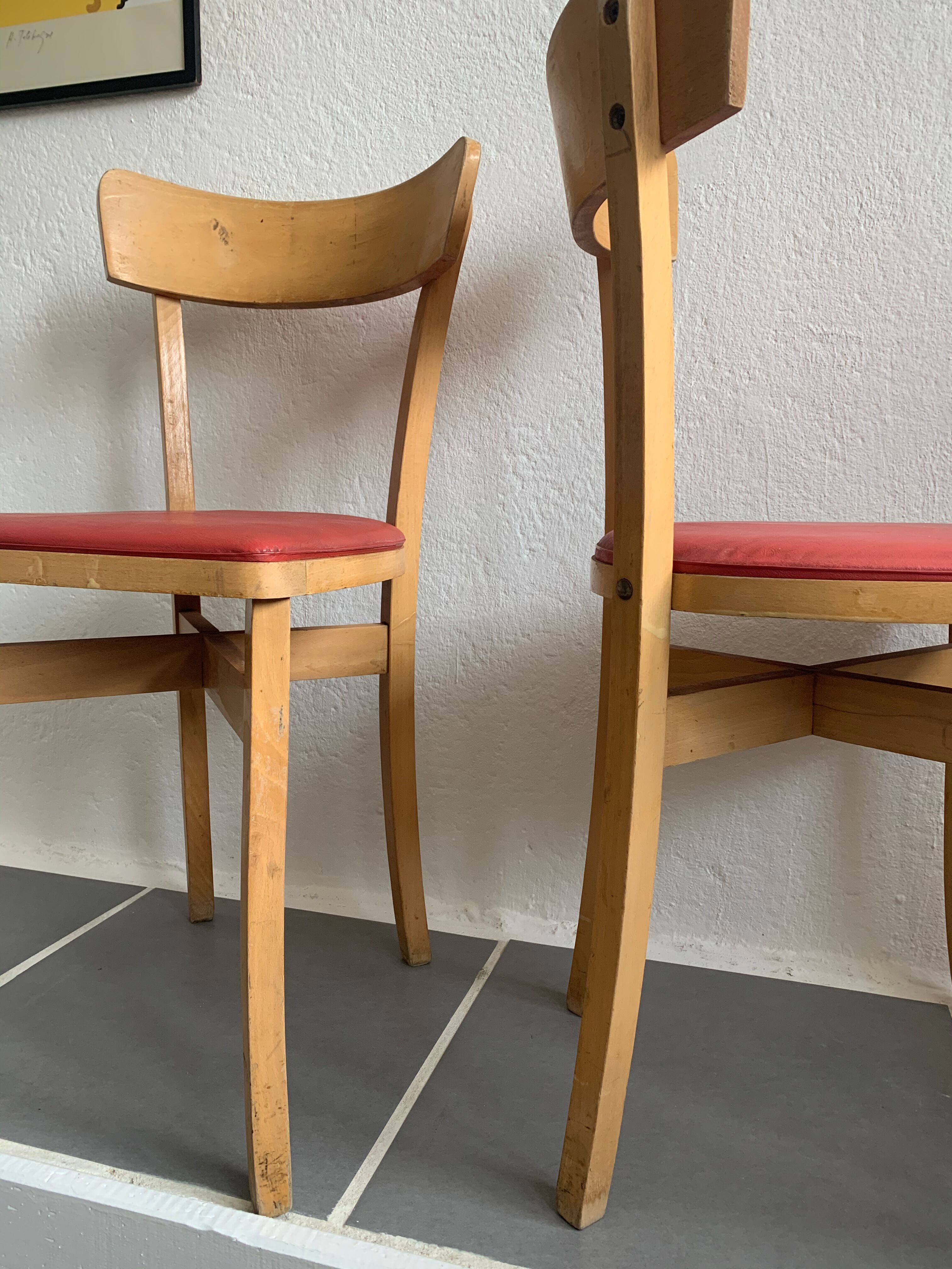 4 chaises bistrot vintage Baumann