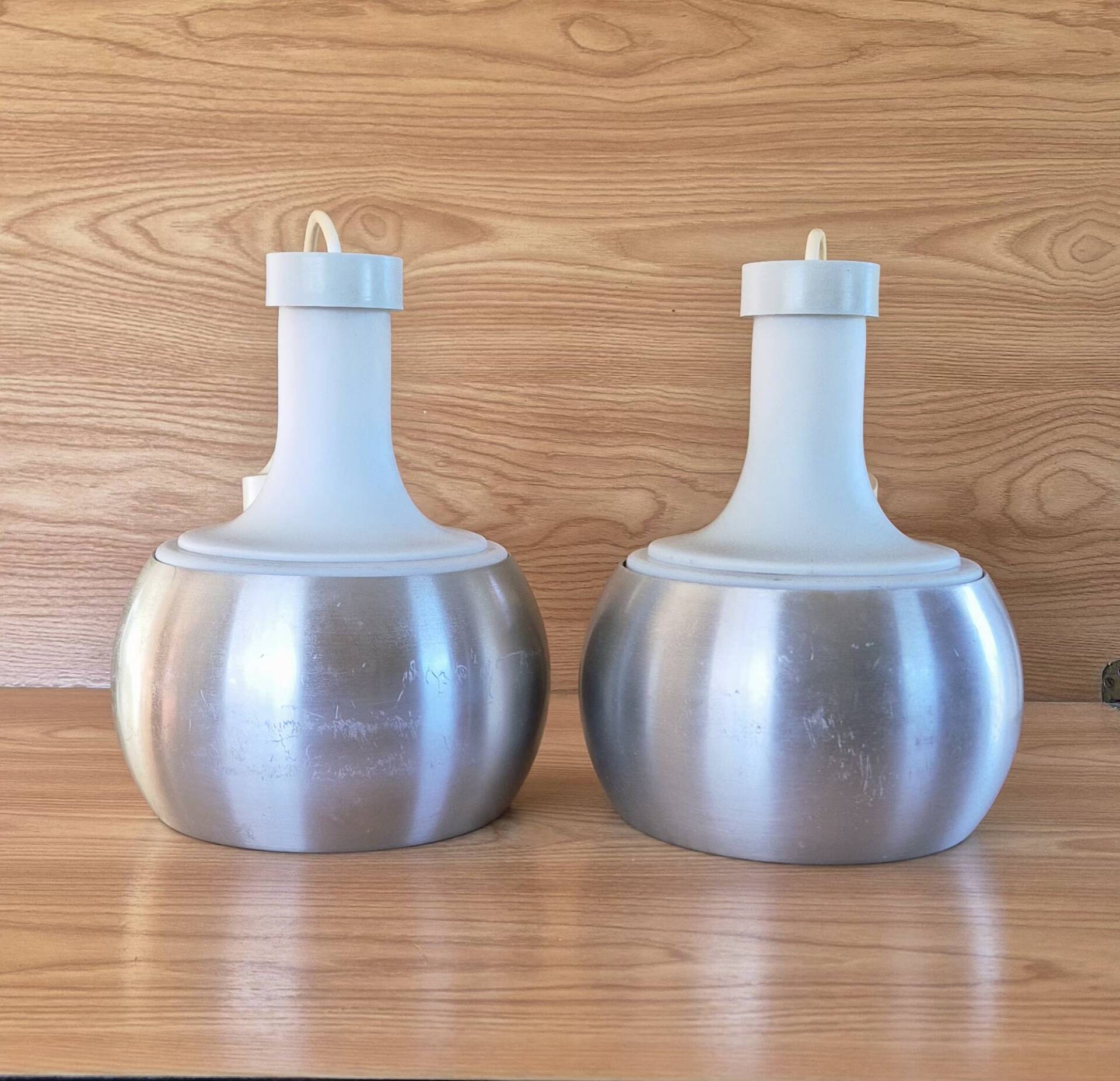 Vintage space-age chandeliers model P118, designer Rolf Krüger for Staff.