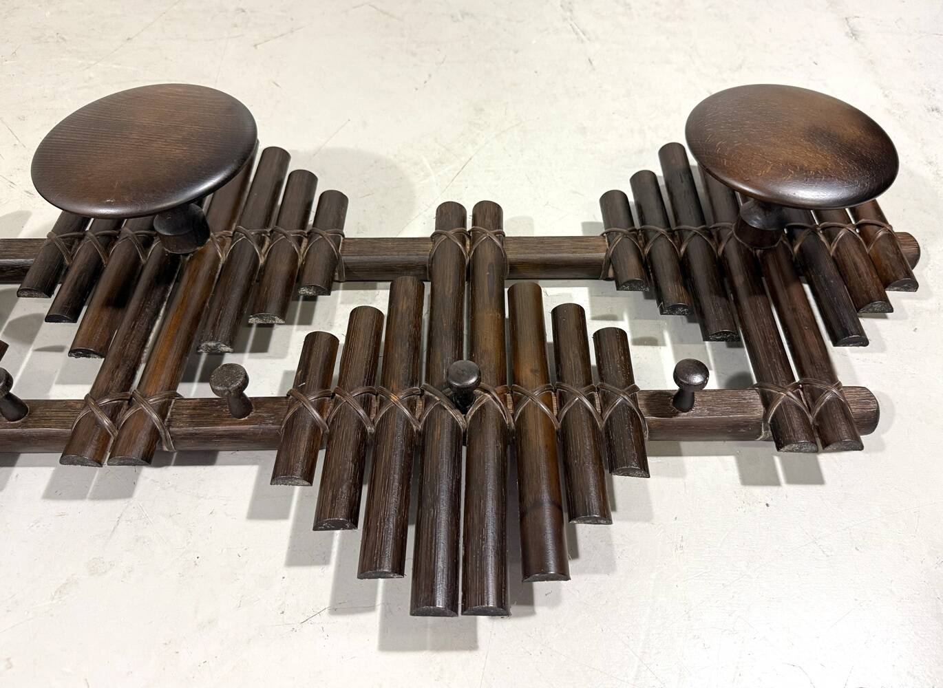 Rattan wall coat rack 1970’s