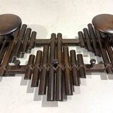 Rattan wall coat rack 1970’s