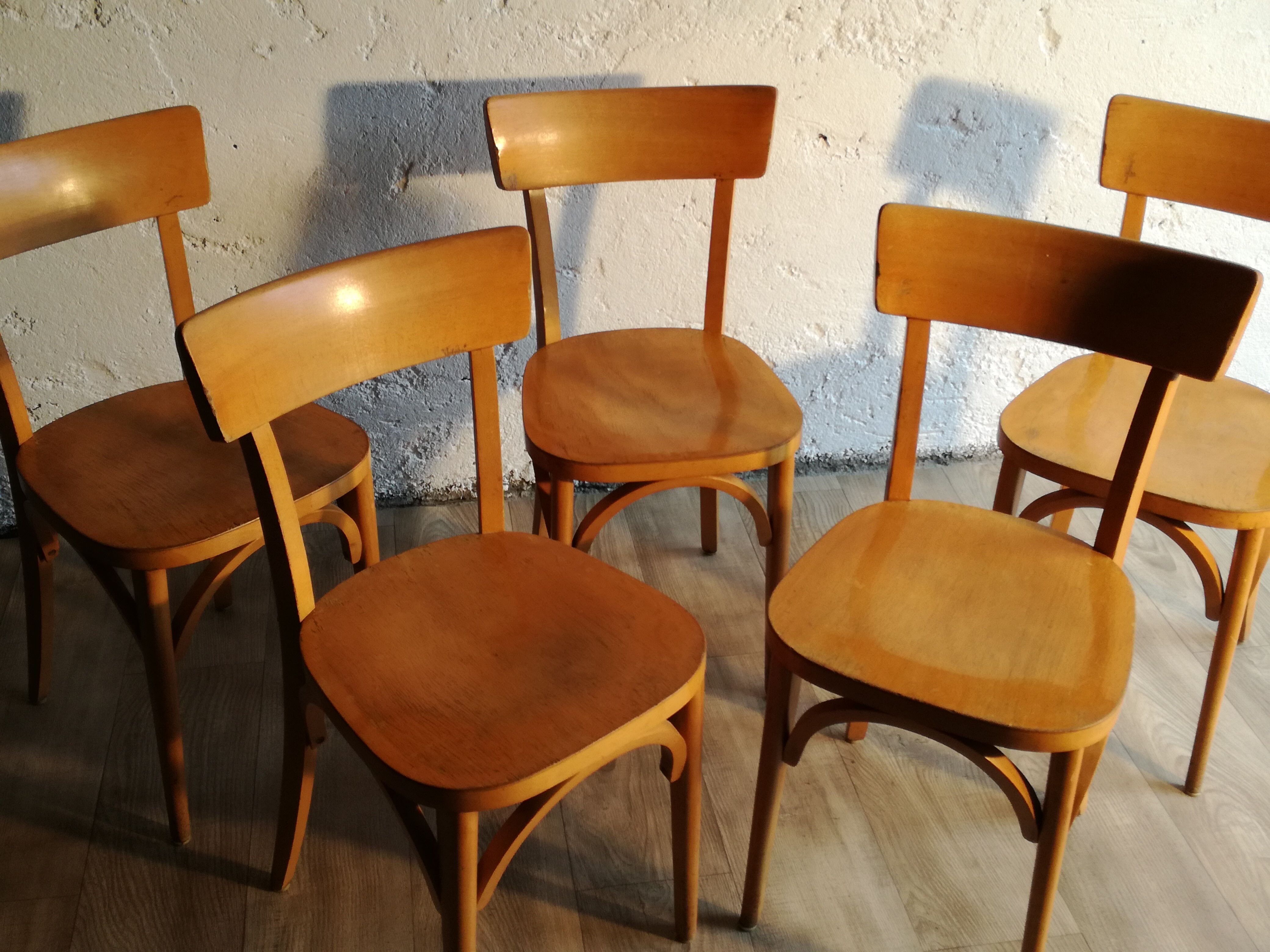 Série de 5 chaises bistrot Stella