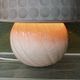 Twisted ball lamp in cracked ceramic, 1980s