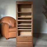 Vintage oak curtain filing cabinet