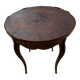 Round guéridon from the Louis-Philippe period, made of walnut and inlaid.
