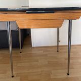 Formica table with extension cords