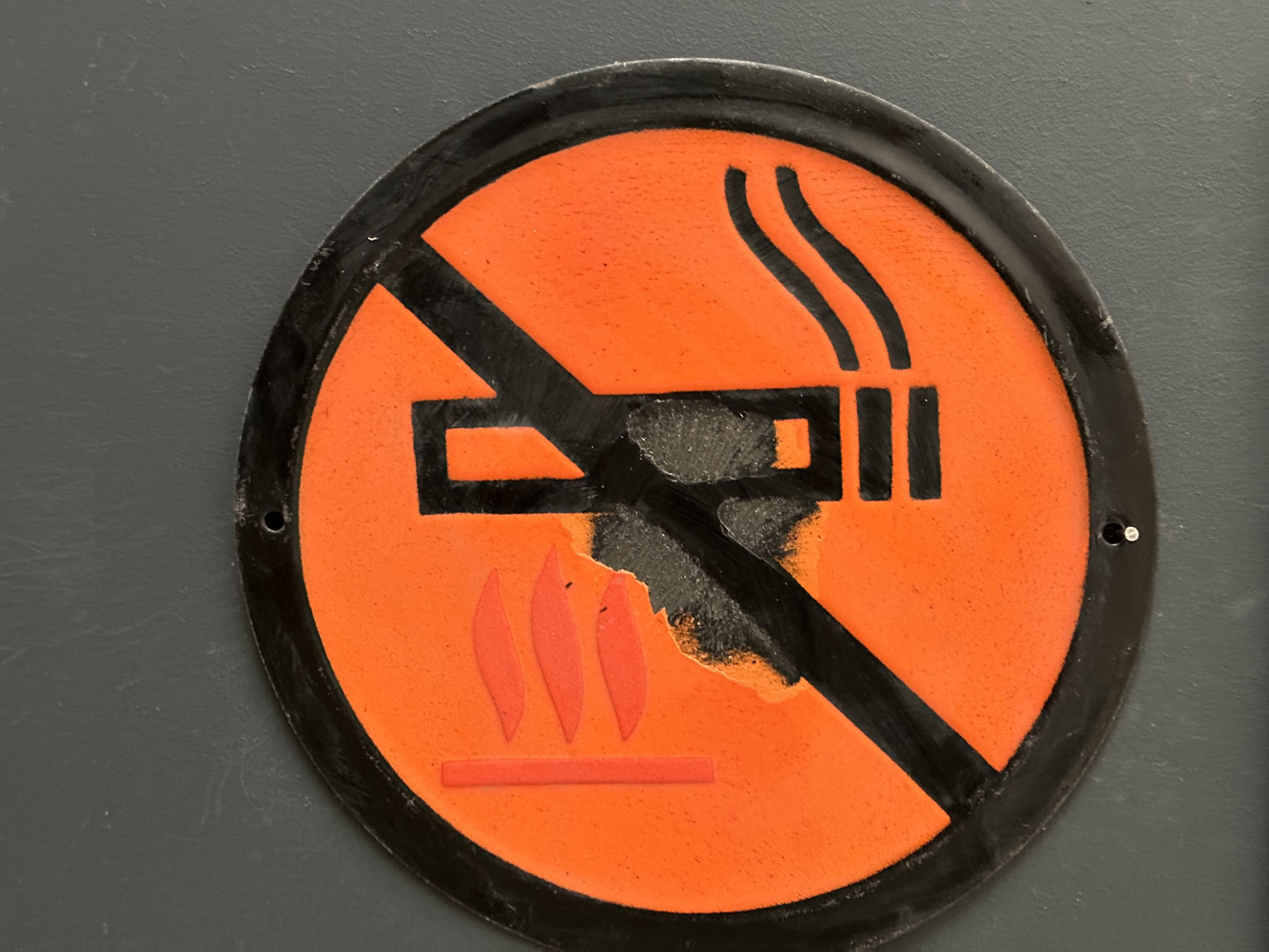 Plaque avertissement vintage