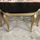 Louis XV style console in carved wood with waxed black wood top